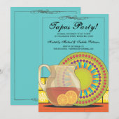 Es ist ein Tapas-Party! Glückliche Fiesta-Einladun Einladung (Vorne/Hinten)