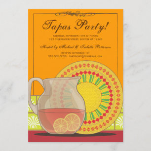 Es ist ein Tapas-Party! Glückliche Fiesta-Einladun Einladung