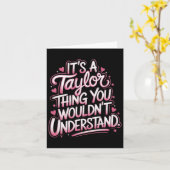 Es ist ein Taylor, das man Frauen nicht verstehen  Karte (Gelbe Blume)