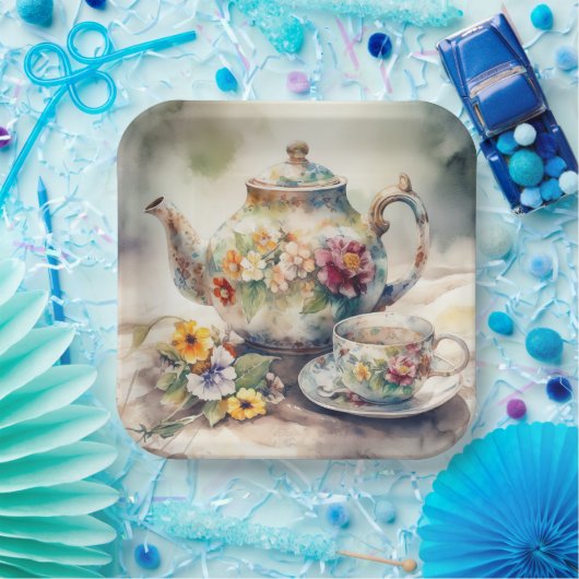 Es ist ein Tea-Party Pappteller (Party)
