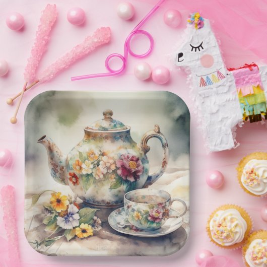 Es ist ein Tea-Party Pappteller (Party)