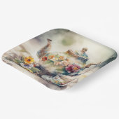 Es ist ein Tea-Party Pappteller (Gewinkelt)