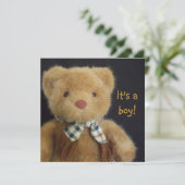Es ist ein Teddy Bär! Einladung (Stehend Vorderseite)