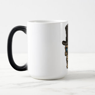 es ist ein Totenkopf mit Zylinder  Verwandlungstasse