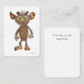 Es ist ein Troll Geburtstag! Mitteilungskarte (Vorne/Hinten)