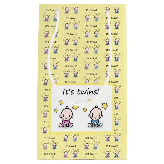 Es ist ein Twins Geschenkwrap, Baby Dusche Dekorat Kleine Geschenktüte (Vorderseite)
