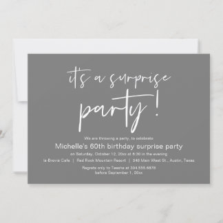 Es ist ein überraschendes Party zum Geburtstag Einladung