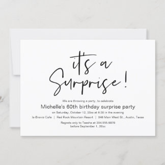 Es ist ein überraschendes Party zum Geburtstag Einladung