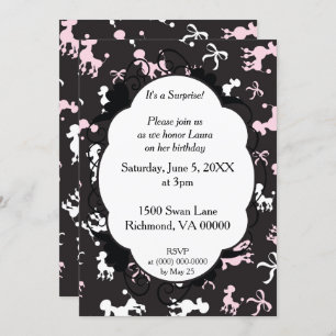 Es ist ein überraschendes Poodle zum Geburtstag Einladung