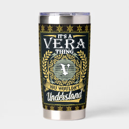 Es ist ein Vera-Ding, das man nicht verstehen konn Thermobecher