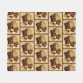 Es ist ein Vintages Muster geschrieben Fleecedecke (Vorderseite (Horizontal))