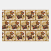 Es ist ein Vintages Muster geschrieben Geschenkpapier Set (Vorderseite 2)