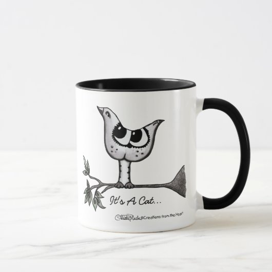 Es ist ein Vogel,…, das es eine Katze ist! - Tasse (Rechts)