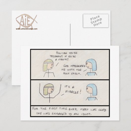 "Es ist ein Wunder!" Postkarte (Vorne/Hinten)