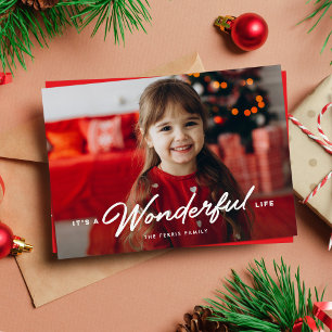 Es ist ein wunderbares Leben, einfaches Weihnachts Feiertagskarte