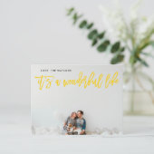 Es ist ein wunderbares Leben gelbes Weihnachten (Stehend Vorderseite)