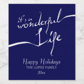 Es ist ein wunderbares Leben, Urlaub Weinetikett (Einzelnes Label)