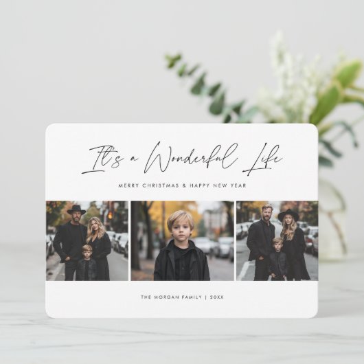 Es ist ein wunderbares Leben Weihnachten Neujahr F (Stehend Vorderseite)