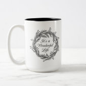 Es ist ein wunderbares Leben - WeihnachtsTasse Zweifarbige Tasse (Links)