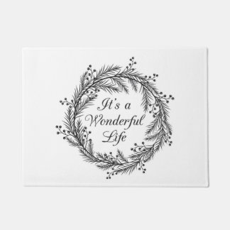 Es ist ein wunderbares Leben - Weihnachtstür-Matte Fußmatte