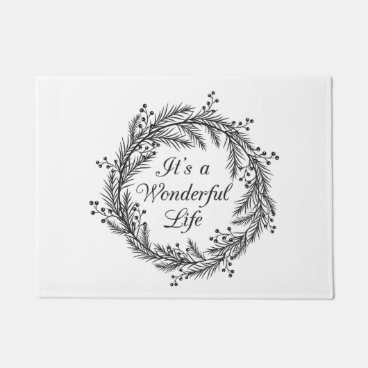 Es ist ein wunderbares Leben - Weihnachtstür-Matte Fußmatte (Vorderseite)
