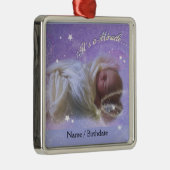 Es ist ein Wunderkind Silbernes Ornament (Rechts)