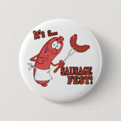 Es ist ein Wurst Fest Funny Swurst Kochen Cartoon Button (Vorderseite)