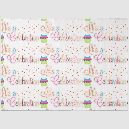 Es ist ein Zelebration-Gewebe-Papier Seidenpapier (Vorderseite)