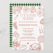 Es ist ein zwangloses Friendsgiving-Potluck unter Einladung (Vorne/Hinten)
