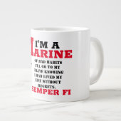 ES IST EINE A-MARINE-THING-GIANTE KAFFEE-TASSE Jumbo-Tasse (Vorderseite Rechts)