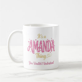 Es ist eine Amanda-Sache Rosa Gold Frauen Geschenk Kaffeetasse