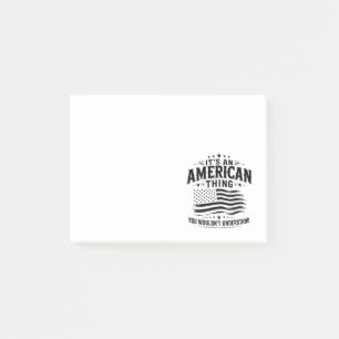 Es ist eine amerikanische Sache USA patriotischer Post-it Klebezettel