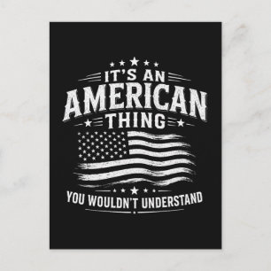 Es ist eine amerikanische Sache USA patriotischer Postkarte