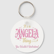 Es ist eine Angela-Sache Pink Gold Frauen-Geschenk
