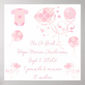 Es ist eine Ankündigung der Geburtsstunde eines Mä Poster (Vorne)