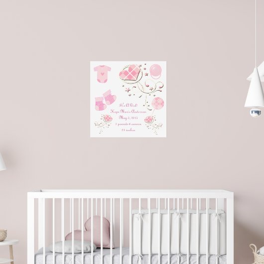 Es ist eine Ankündigung der Geburtsstunde eines Mä Poster (Kinderzimmer 2)