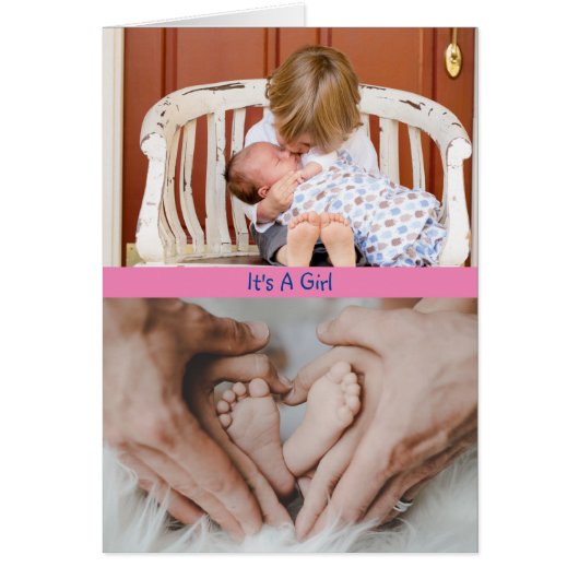 Es ist eine Ankündigung eines Mädchens mit doppelt (Vorne)