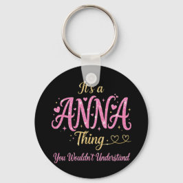 Es ist eine Anna-Sache Rosa Gold Frauen Geschenk Schlüsselanhänger