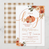 Es ist eine Baby Arch Rustic Floral Baby Dusche Einladung (Vorne/Hinten)