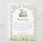 Es ist eine Baby-Baby-Dusche mit Teddy-Bären. Dank Dankeskarte (Vorderseite)