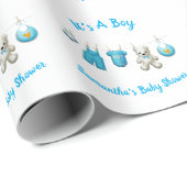 Es ist eine Baby-Baby-Kleidung Onesis Baby-Dusche Geschenkpapier (Rolleneckpunkt)