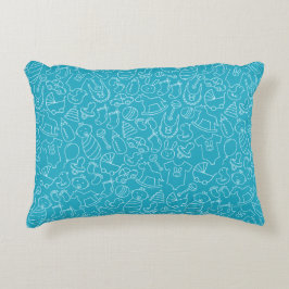 Es ist eine Baby Blue Baby Dusche Dekokissen