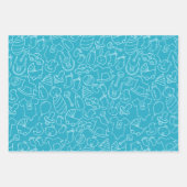 Es ist eine Baby Blue Baby Dusche Geschenkpapier Set (Vorderseite)