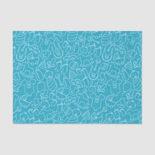 Es ist eine Baby Blue Baby Dusche Seidenpapier (Vorderseite)