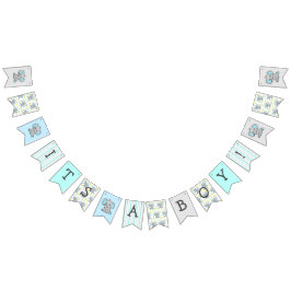 Es ist eine Baby, Blue Elephant Themed Baby Dusche Wimpelkette