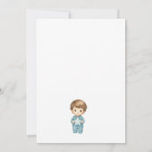 Es ist eine Baby Blue Mobile Crib Baby Babydusche Einladung (Rückseite)