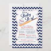 Es ist eine Baby Boy Baseball Baby-Dusche Einladung (Vorderseite)