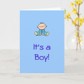 Es ist eine Baby Boy Cartoon Card Karte (Gelbe Blume)