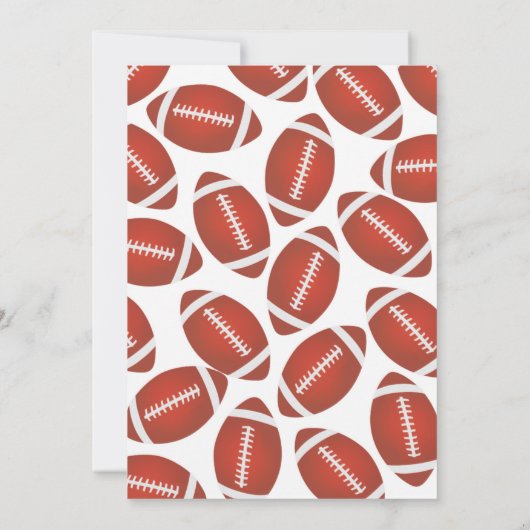 Es ist eine Baby Boy Football Baby Dusche Einladung (Rückseite)