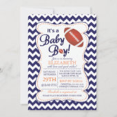Es ist eine Baby Boy Football Baby Dusche Einladung (Vorderseite)